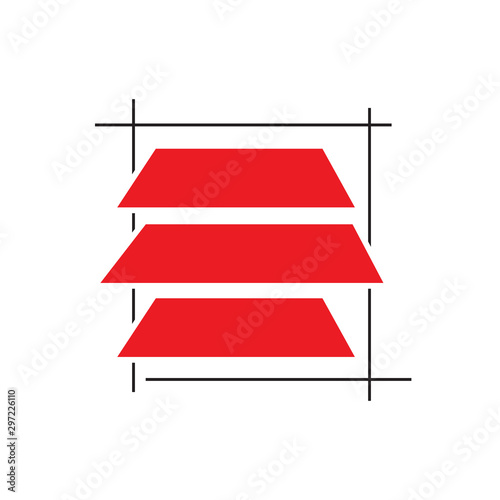 racks storage logo symbol design vector illustration concept