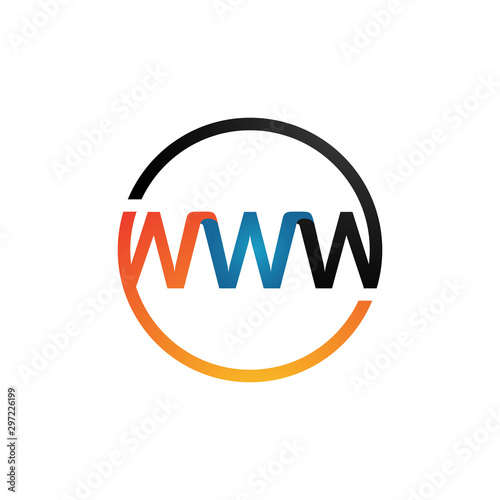 world wide web www logo vector design icon symbol sign illustrations