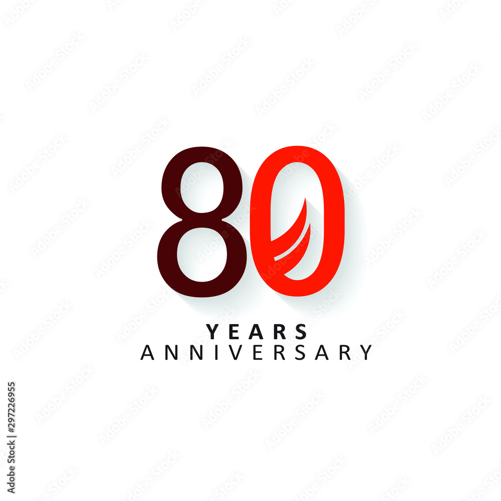 80 Year Anniversary Vector Template Design Illustration 80 Year Anniversary Vector Template Design Illustration