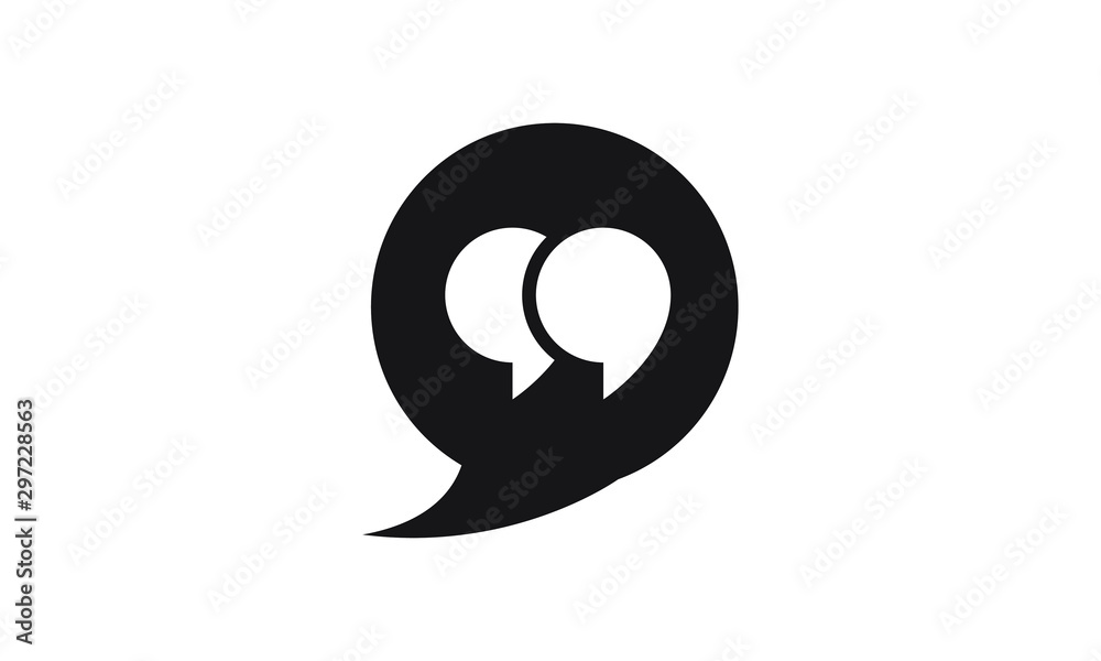 speech bubbles icon with quote mark vector eps10 speech bubbles icon with quote mark vector eps10
