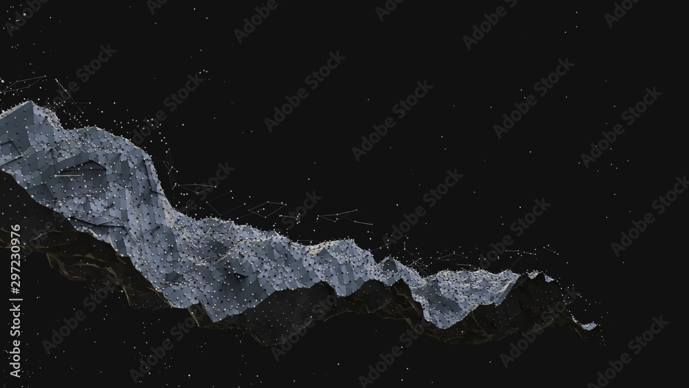 Abstract digital background with particles