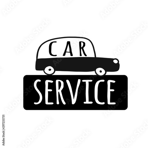 Car service logo. Sketch for your design