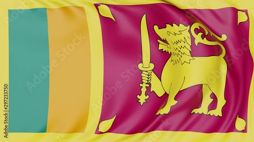 4K Seamlessly Looping Sri Lanka Flag Series E