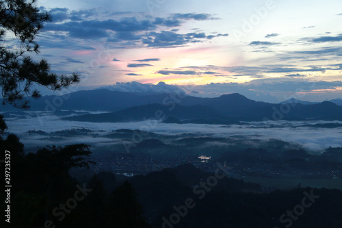 View of the famous Low Level Cloud at Toraja Utara, seen from To’Tombi, Sulawesi, Indonesia