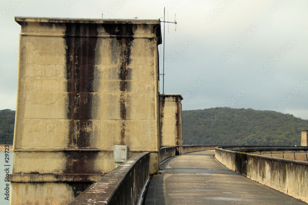 Obraz premium Cordeaux Dam Wall Downstream Side