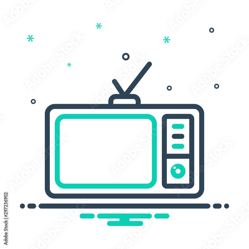 mix icon for television