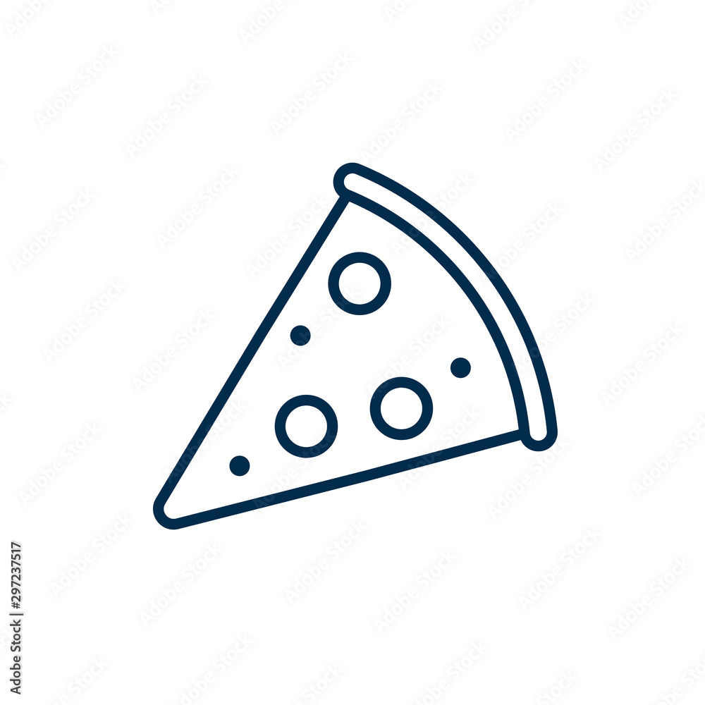 Pizza flat line icon. Pizza flat line icon.