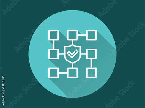 Blockchain icon for graphic and web design.