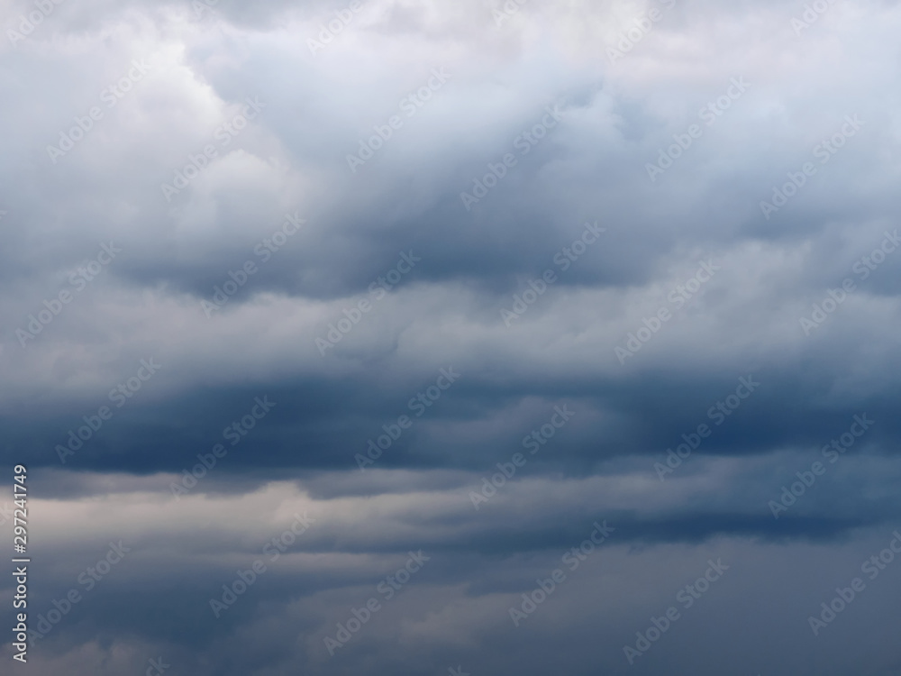 Gray rain clouds. Weather concept