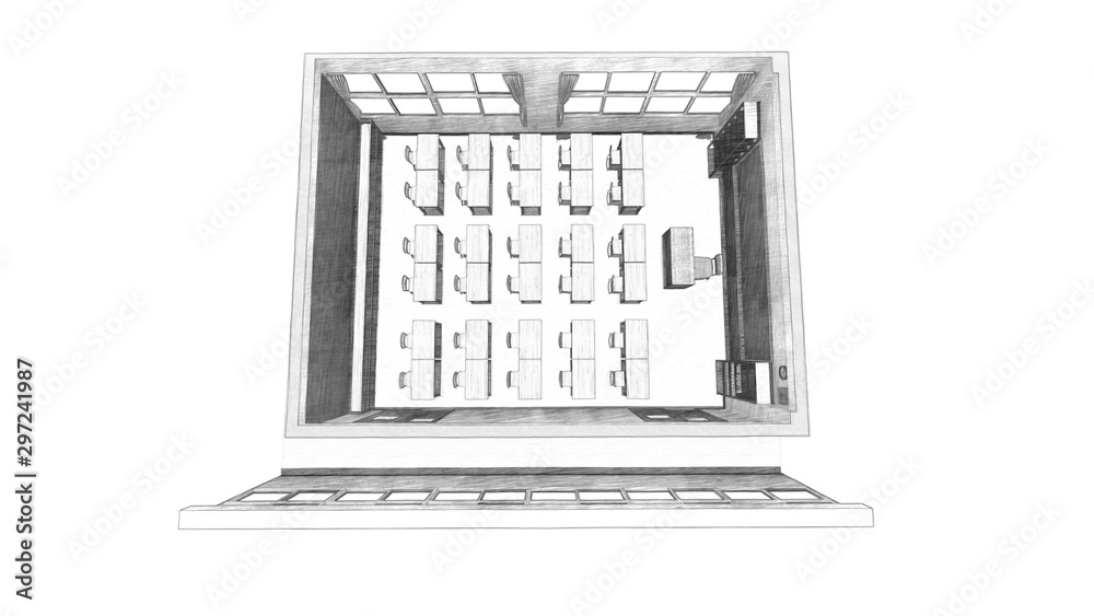 小学校 教室 授業参観 人なし イラスト85 Stock Illustration Adobe Stock