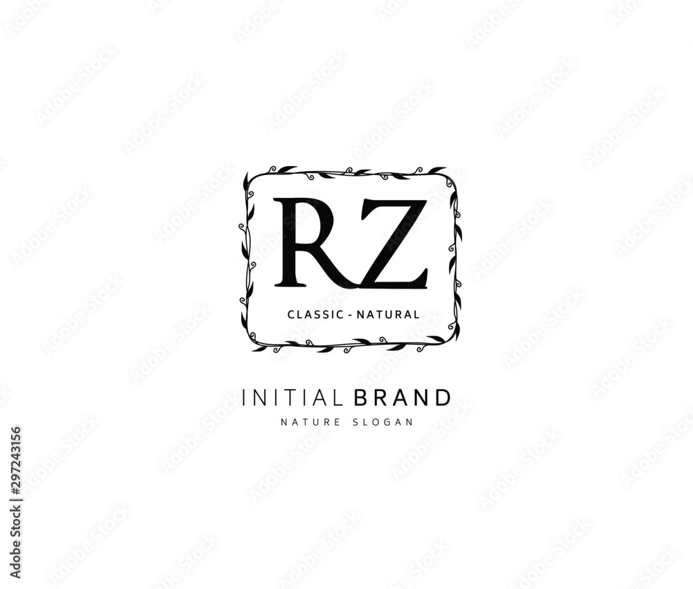 R Z RZ Beauty vector initial logo, handwriting logo of initial signature, wedding, fashion, jewerly, boutique, floral and botanical with creative template for any company or business. R Z RZ Beauty vector initial logo, handwriting logo of initial signature, wedding, fashion, jewerly, boutique, floral and botanical with creative template for any company or business.
