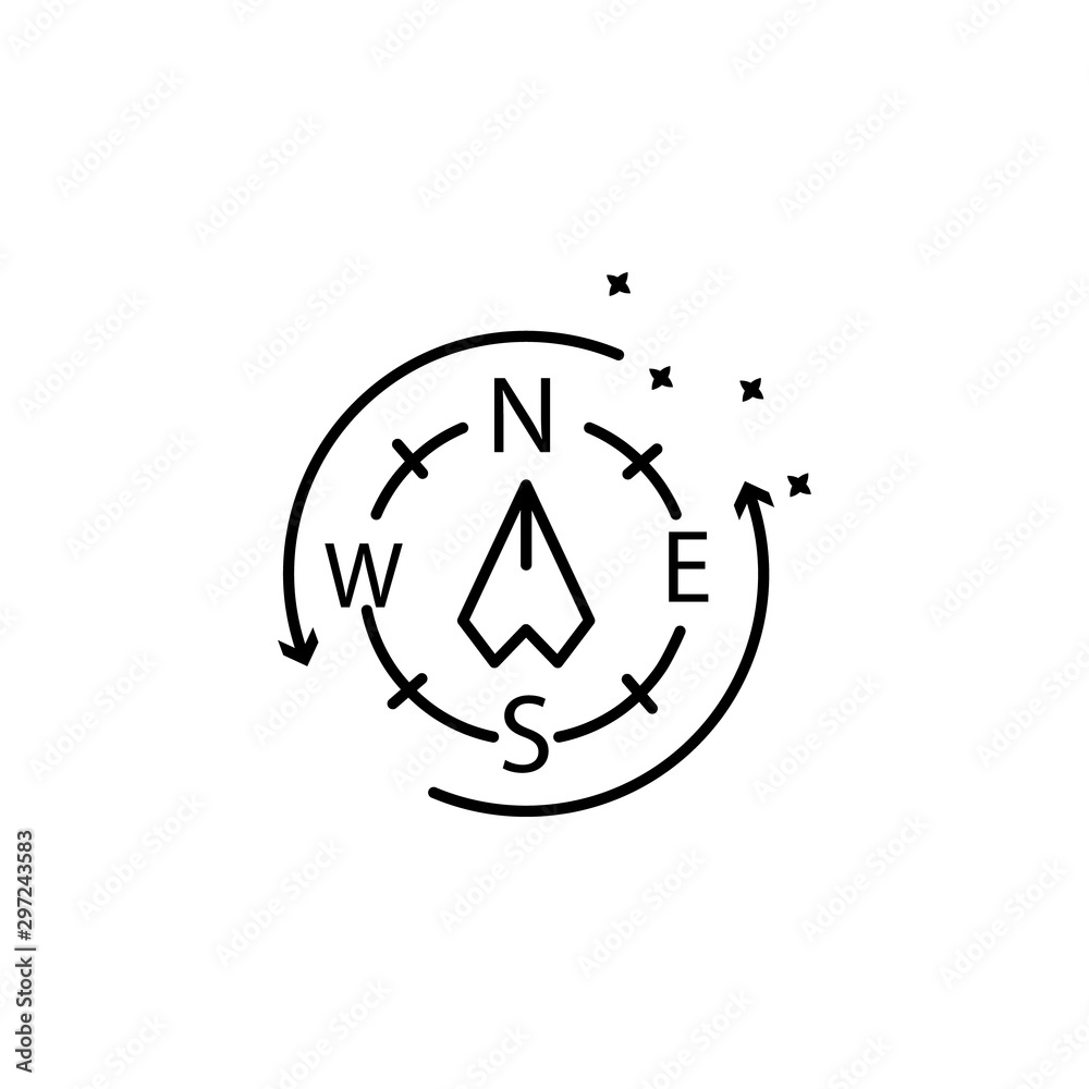 Compass cardinal points icon. Element of maps and navigator icon Compass cardinal points icon. Element of maps and navigator icon
