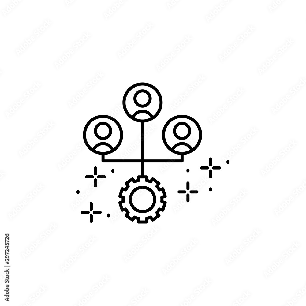 Gear people icon. Element of management icon