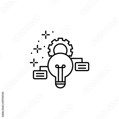 Light bulb gear icon. Element of management icon