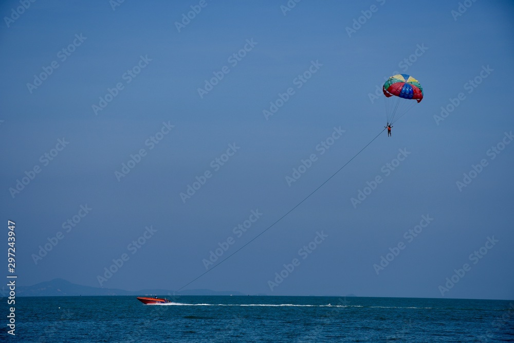 parasailing on beach parasailing on beach