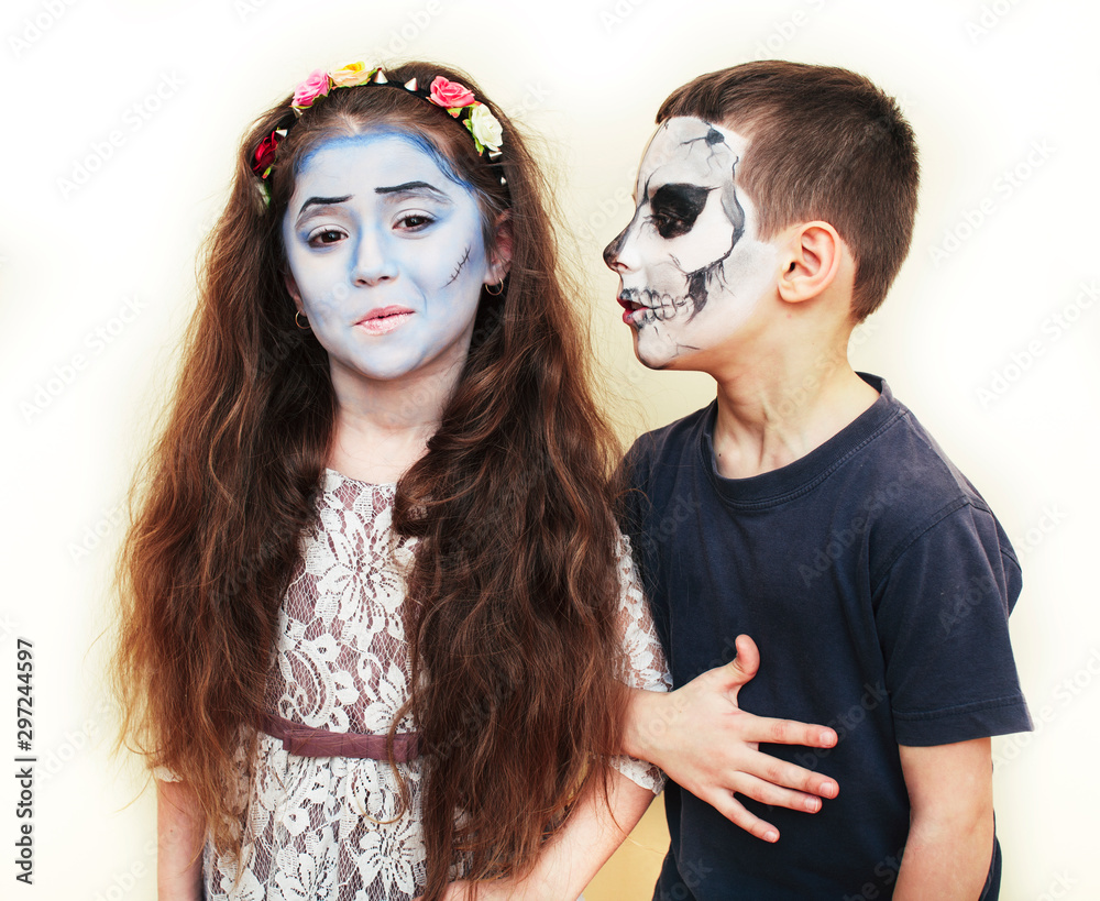 zombie apocalypse kids concept. Birthday party celebration facepaint on ...