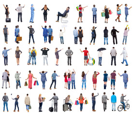 Collection " Back view people ".