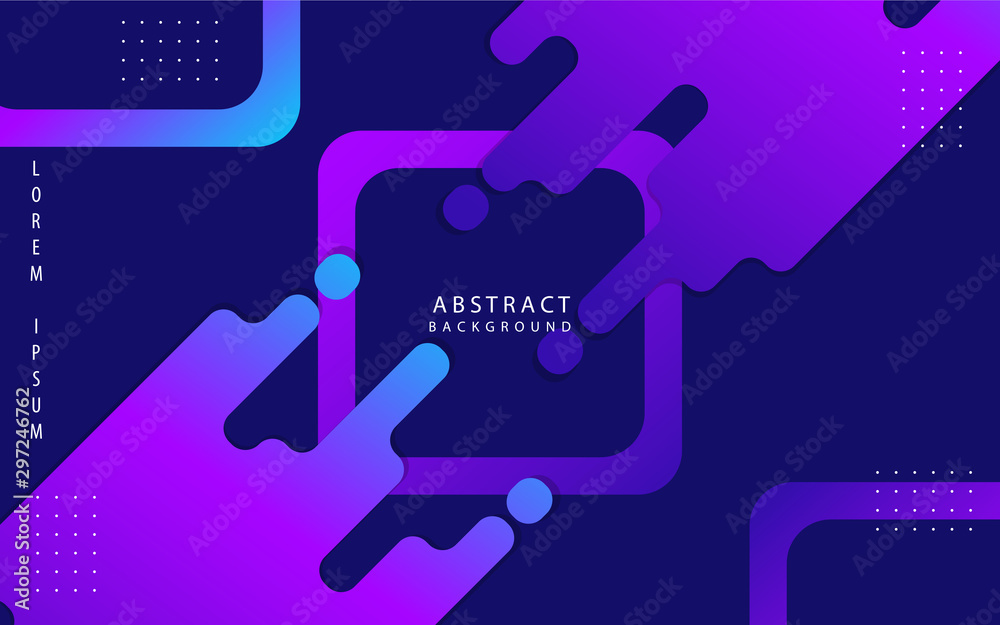Trendy gradient vector background with modern color and shapes. Design template for use cover, poster, banner, brochure, wallpaper, website