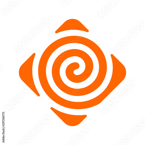 Abstract swirl logo icon design, spiral symbol vector illustration