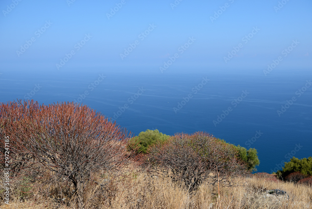 Beautiful view from the top of the Rocca di Cefalu mountain. Sicily, Italy Beautiful view from the top of the Rocca di Cefalu mountain. Sicily, Italy