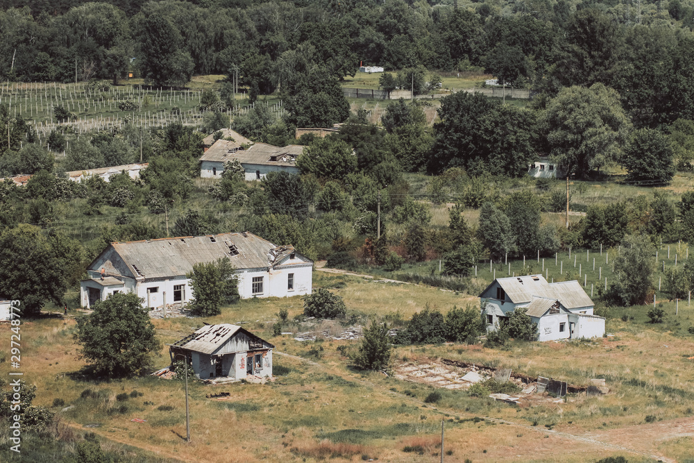 view of abandoned cottages