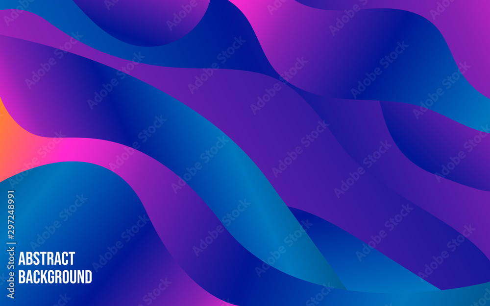 Fototapeta premium Abstract background with color fluid shapes