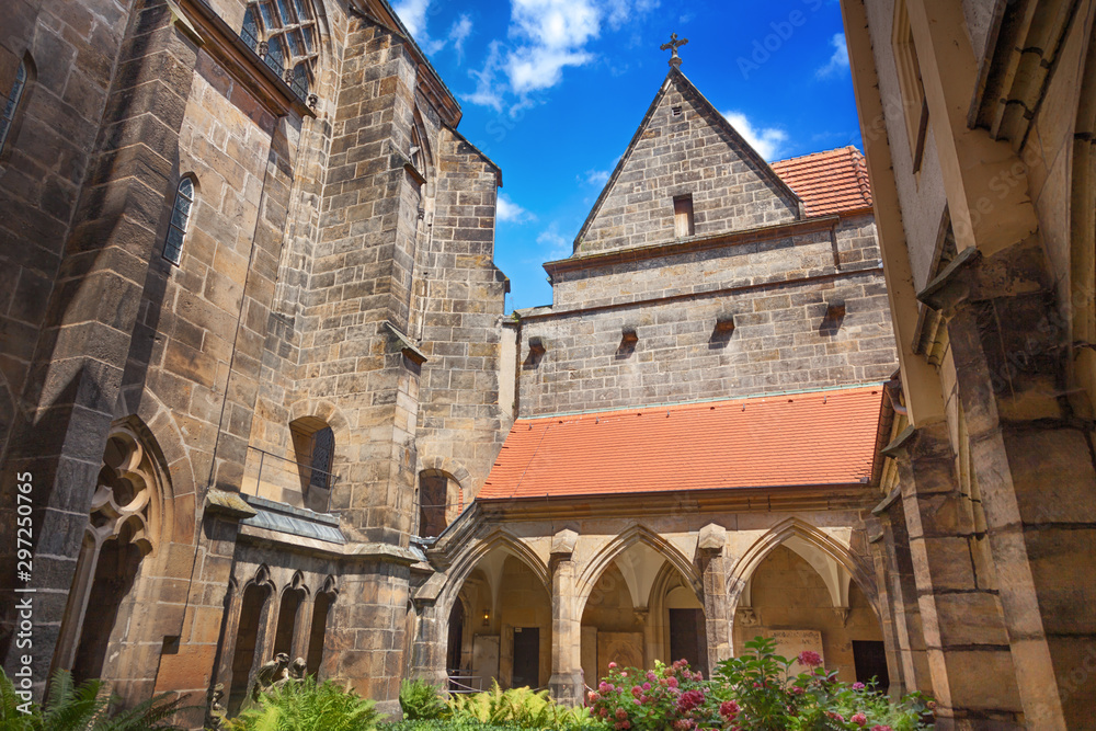 The courtyard inside Meissen Cathedral The courtyard inside Meissen Cathedral