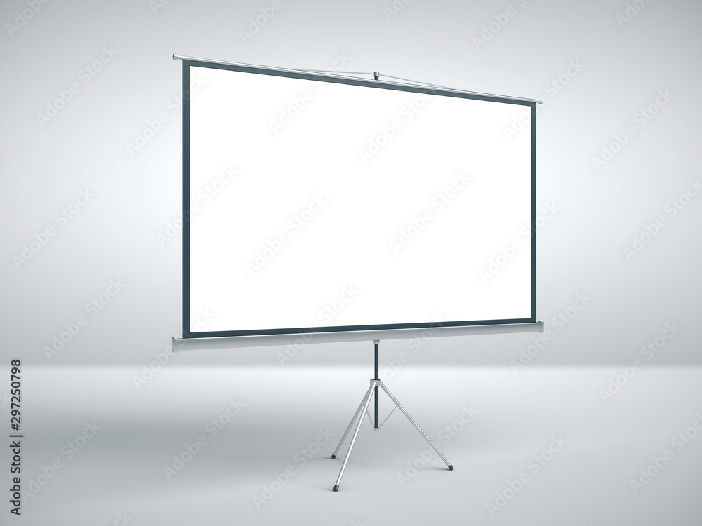 Blank flipchart in white room Blank flipchart in white room