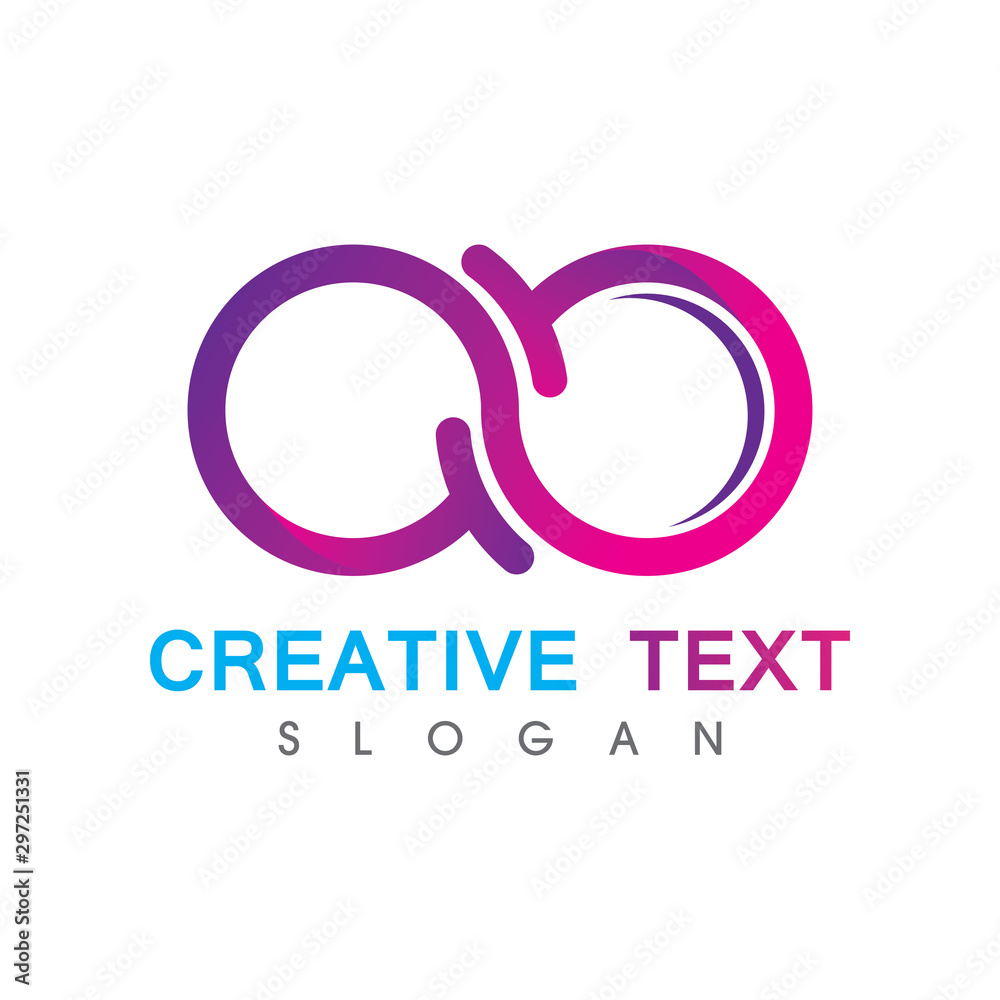 Creative initial AD logo. Abstract business design Creative initial AD logo. Abstract business design