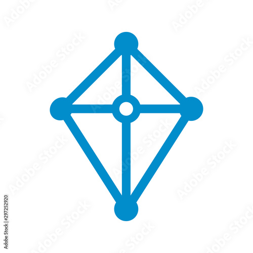 Modern kite logo icon, technology concept design - Vector