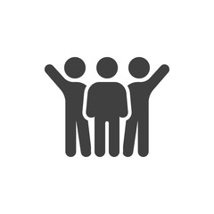People relationship vector icon. brotherhood filled flat sign for mobile concept and web design. Friends, friendship glyph icon. Symbol, logo illustration. Vector graphics