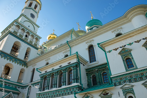 The restored tiled decor of the Cathedral of the Resurrection of Christ in the Resurrection New Jerusalem Monastery in the city of Istra, Moscow Region photo