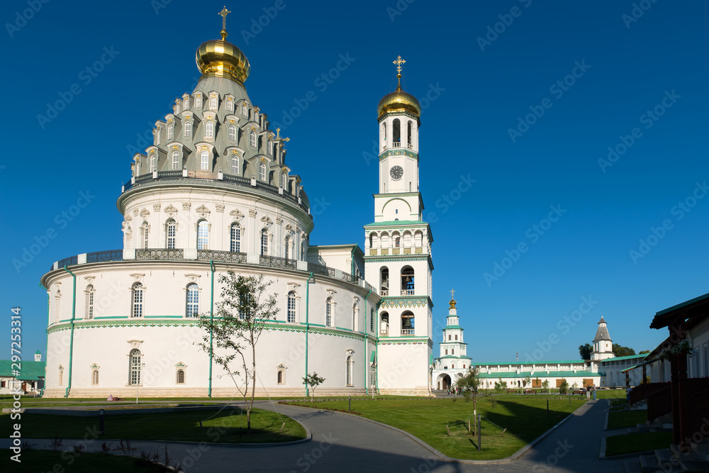 Resurrection Cathedral with a bell tower in the New Jerusalem Monastery in Istra, Moscow Region