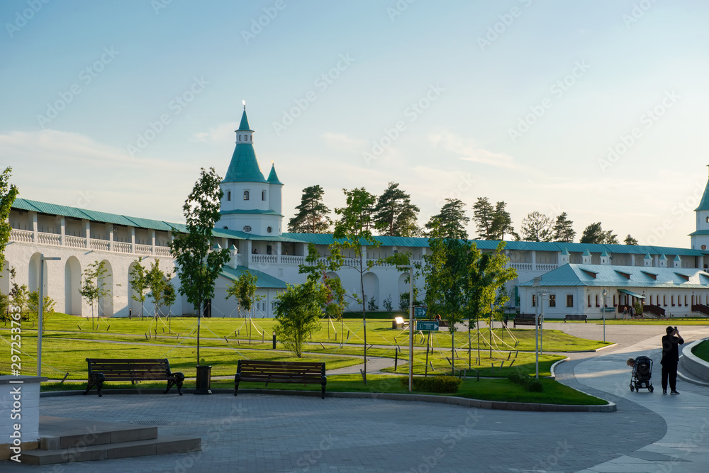 NEW JERUSALEM, ISTRA, RUSSIA - AUGUST 29, 2019: Zion Tower. Resurrection New Jerusalem Stauropegial Monastery. The city of Istra. Moscow region