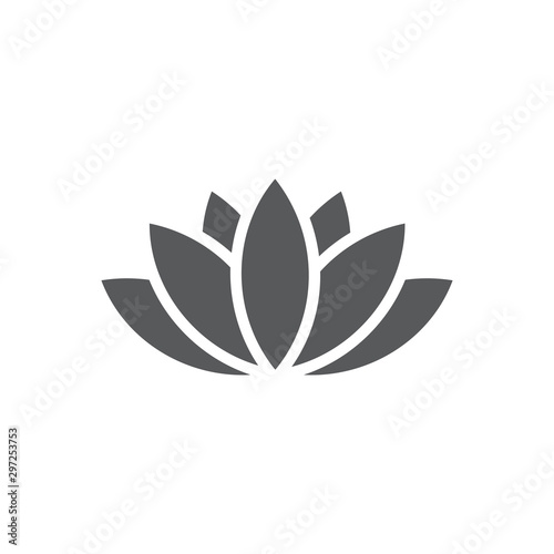 Lotus icon on white background