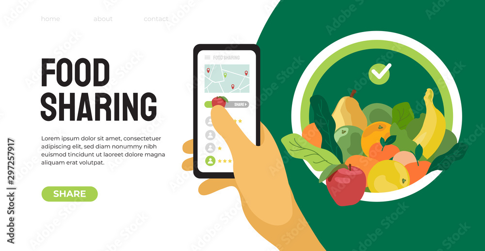 Food sharing project mobile app help restaurant and cafe sell unused