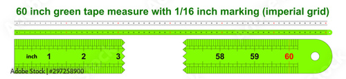 60-inch imperial marking grid and ruler with this grid. 2:1 scale