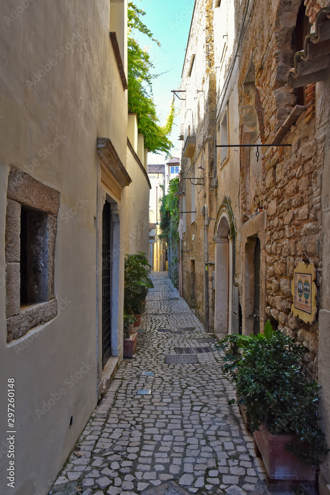Gaeta, Italy, 10/19/2019. A tourist trip in an ancient medieval town