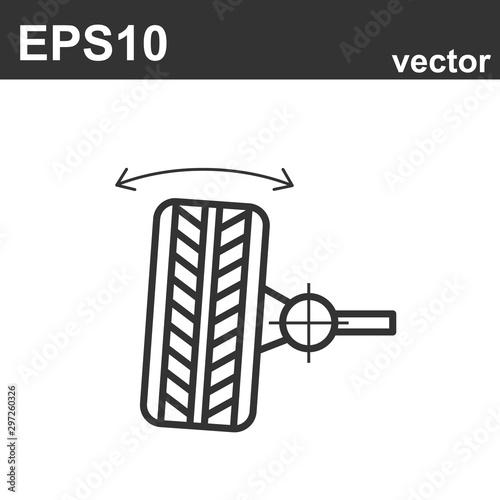 Wheel alignment line icon
