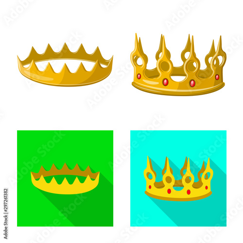 Isolated object of medieval and nobility symbol. Collection of medieval and monarchy vector icon for stock.