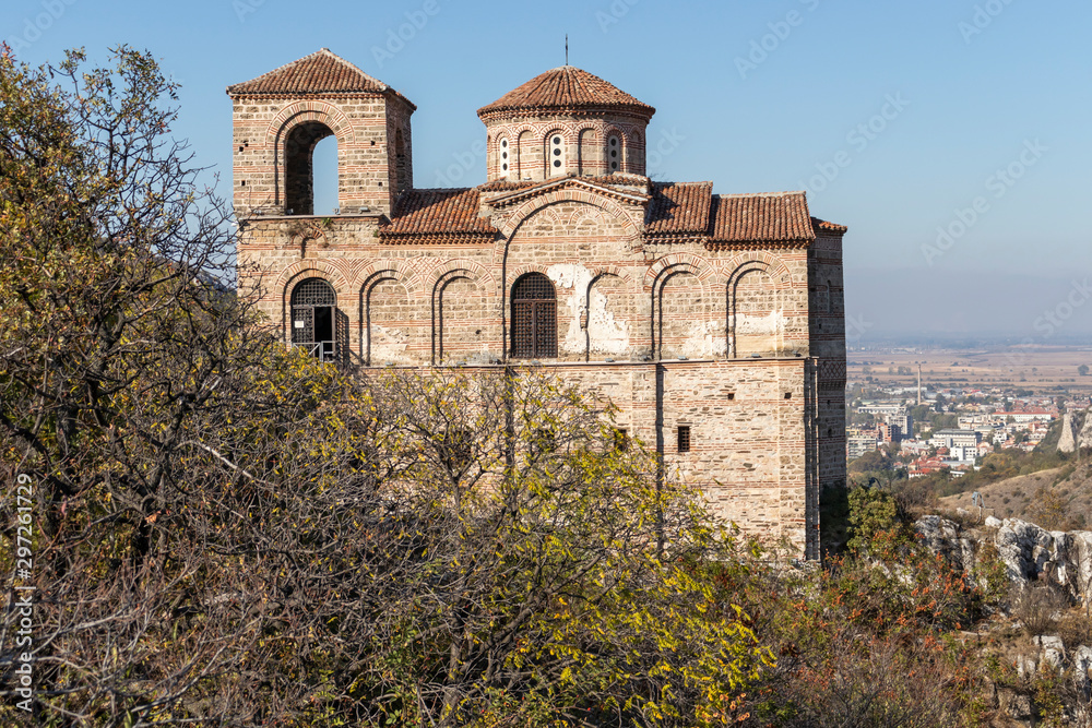 Fototapeta premium Church at ruins of Asen's Fortress, Asenovgrad, Bulgaria