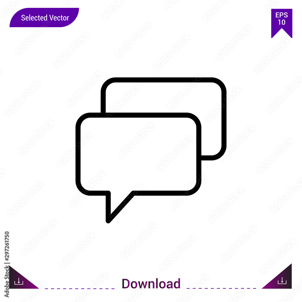 Chat icon  vector . Best modern, simple, isolated, dialogue-set , logo, flat icon for website design or mobile applications, UI / UX design vector format