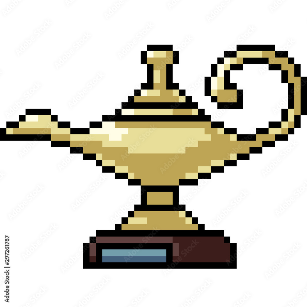 Fototapeta premium vector pixel art trophy