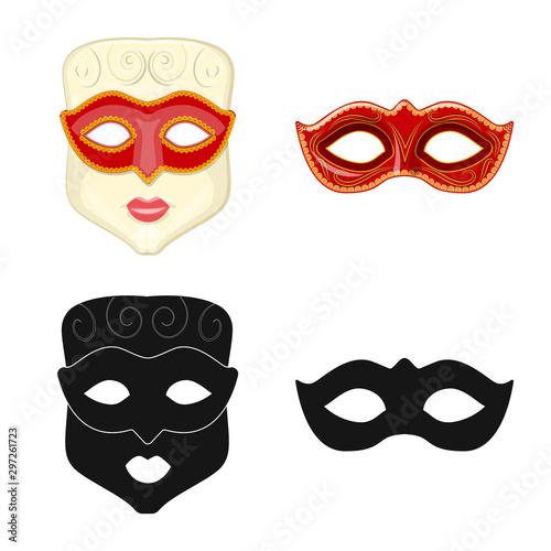 Vector design of luxury and celebration sign. Set of luxury and hide vector icon for stock.