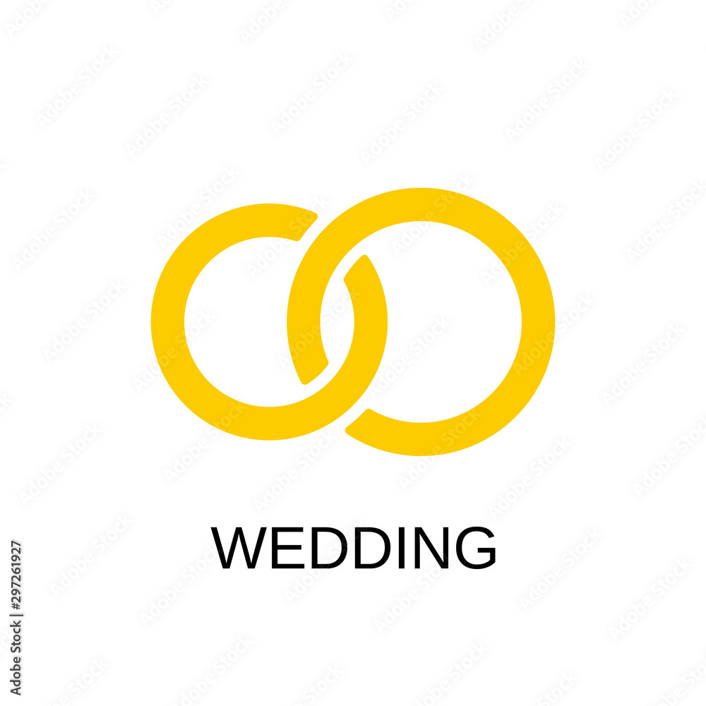 Wedding rings icon. Wedding rings concept symbol design. Stock - Vector illustration can be used for web. Wedding rings icon. Wedding rings concept symbol design. Stock - Vector illustration can be used for web.