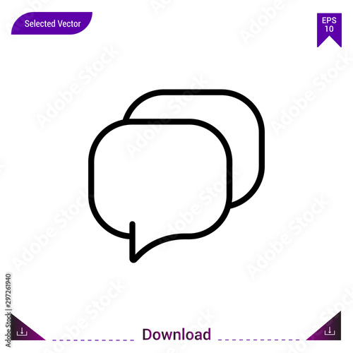 Chat icon vector . Best modern, simple, isolated, dialogue-set , logo, flat icon for website design or mobile applications, UI / UX design vector format