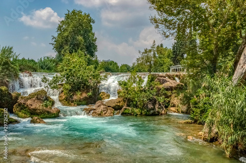 Small Waterfall in the Plitvice Lakes in Turkey