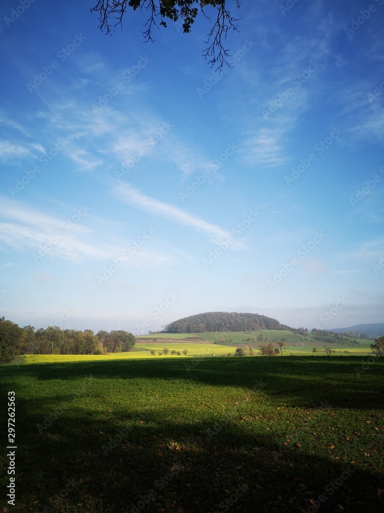 Fototapeta premium landscape with road and clouds