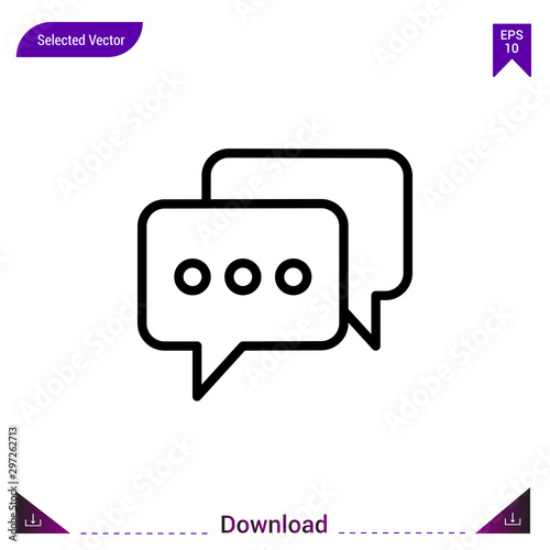 Chat icon vector . Best modern, simple, isolated, dialogue-set , logo, flat icon for website design or mobile applications, UI / UX design vector format