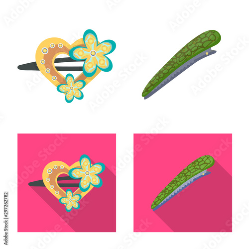 Vector illustration of beauty and fashion icon. Set of beauty and female vector icon for stock.